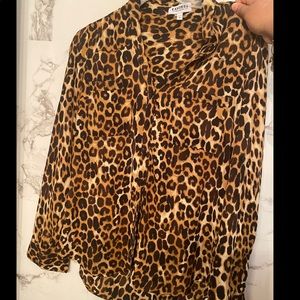 Leopard bottom up shirt